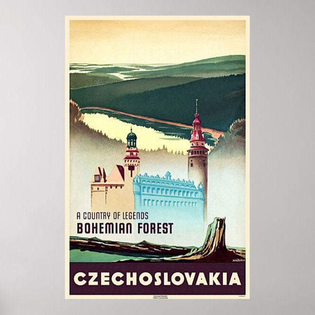 Skogstryckning i Tjeckoslovakien Poster (Framsidan)