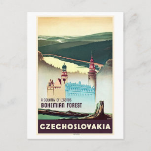 Skogstryckning i Tjeckoslovakien Vykort