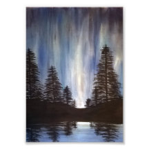 Skogsutskrift 5 x 7 Aurora