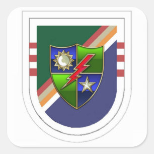 Skogsvaktare 3rd Battalion Beret Flash med DUI Sti Fyrkantigt Klistermärke