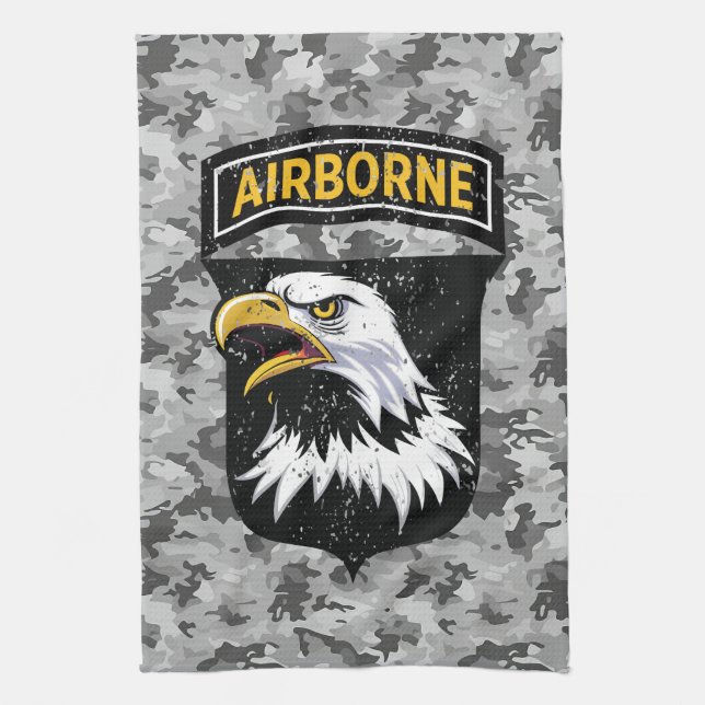Skogsvaktare Airborne Eagle Patch Kökshandduk (Vertikal)