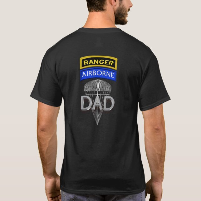 Skogsvaktare Airborne Pappa T Shirt (Baksida)