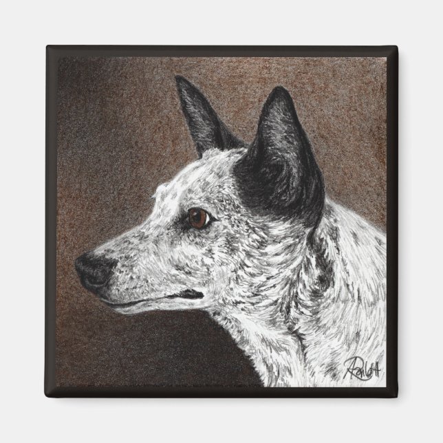 Skogsvaktare - Cattle Hund Magnet (Framsidan)