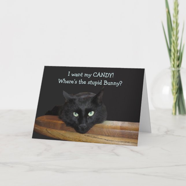 Skogsvaktare det dumma kaninglad påskkortet helgkort (Framsida)