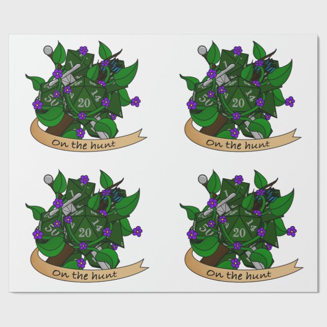 Skogsvaktare Dice Design Presentpapper (Platt)