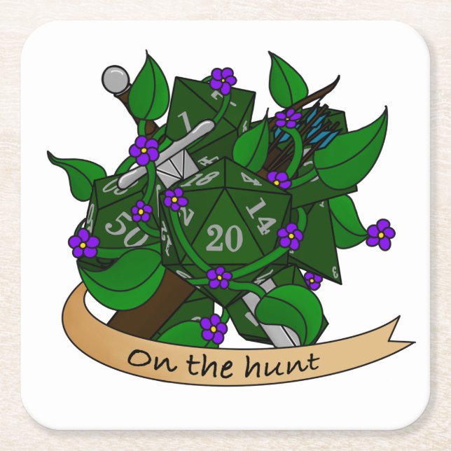 Skogsvaktare Dice Design Underlägg Papper Kvadrat (Framsidan)