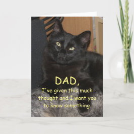 Skogsvaktare Kattunge-betalkort för Kid Fars dag Kort