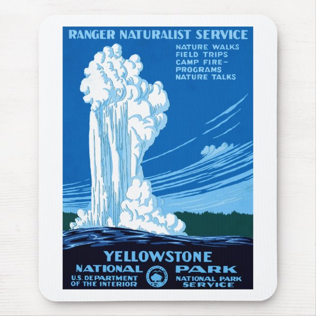 Skogsvaktare Naturalist Service ~ Yellowstone Musmatta (Framsidan)