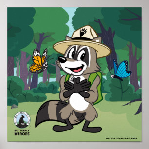 Skogsvaktare Rick Butterfly Hero - Butterfly Sig Poster