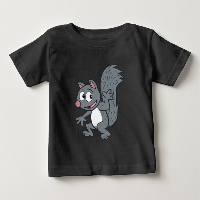 Skogsvaktare Rick | Grått-ekorrvävning T-shirt (Framsida)