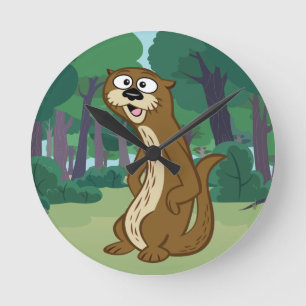 Skogsvaktare Rick Reggie Otter Rund Klocka