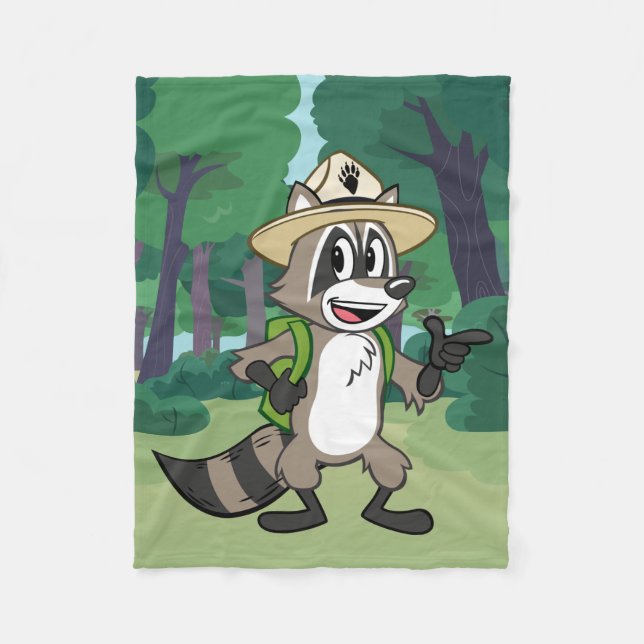 Skogsvaktare Rick | Skogsvaktare Rick Pointing Fleecefilt (Framsidan)