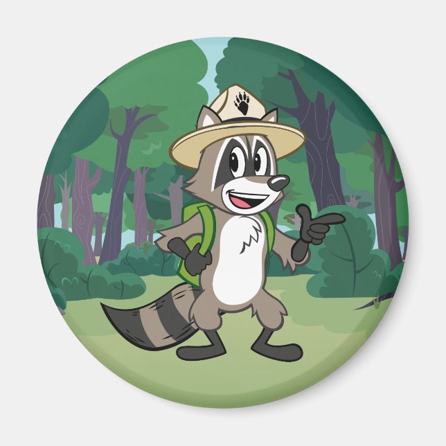 Skogsvaktare Rick | Skogsvaktare Rick Pointing Magnet (Framsidan)