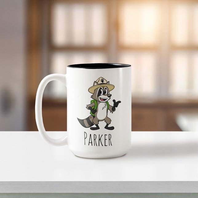 Skogsvaktare Rick | Skogsvaktare Rick Pointing Två-Tonad Mugg (Mug on counter)