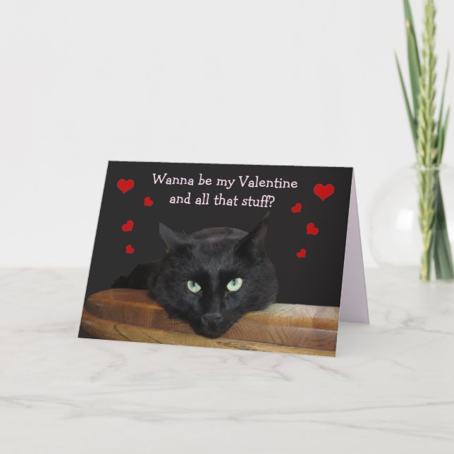 Skogsvaktare "Wanna Be My Valentine"-hälsningskort Helgkort (Framsida)