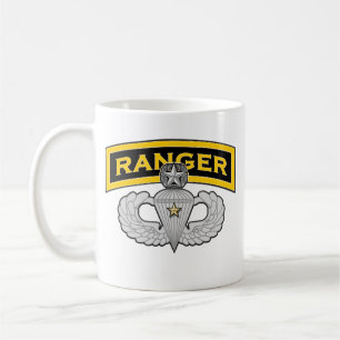 Skogsvaktareflik - ledar- hoppvingar - strid kaffemugg