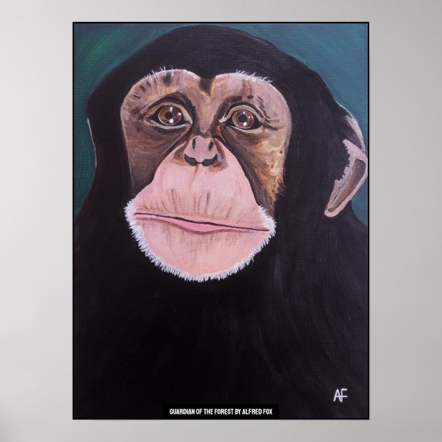 Skogsvaktarens målning av Alfred Fox Poster (Framsidan)