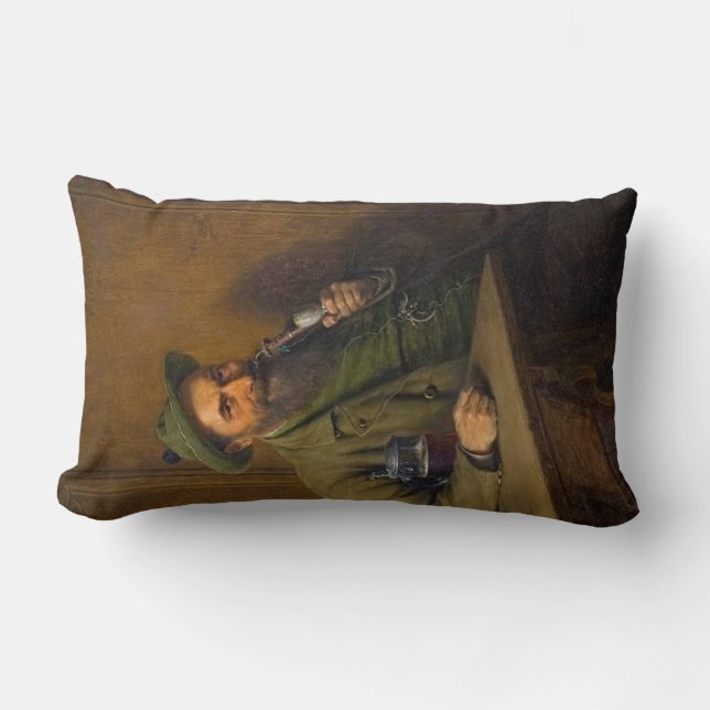 Skogsvaktarn Forest (av Eduard von Grützner) Lumbarkudde (Framsida)