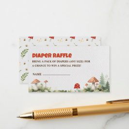 Skogsvamp, babyskor Diaper Raffle Tilläggskort