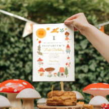 Skogsvamp i skogar Första födelsedagsinbjudan