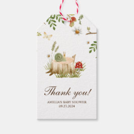 Skogsvampar, babyduschfavörer presentetikett