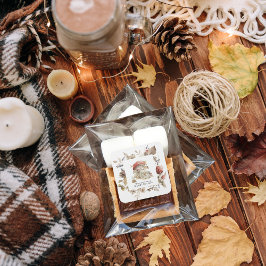 Skogsvampen Mushroom Baby Shower för hösten Fyrkantigt Klistermärke