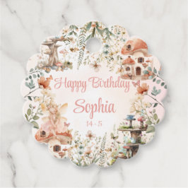 Skogsvampens första födelsedag gåvor etiketter