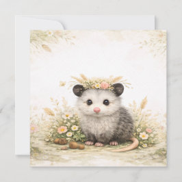 Skogsvän skogsdjur opossum kort