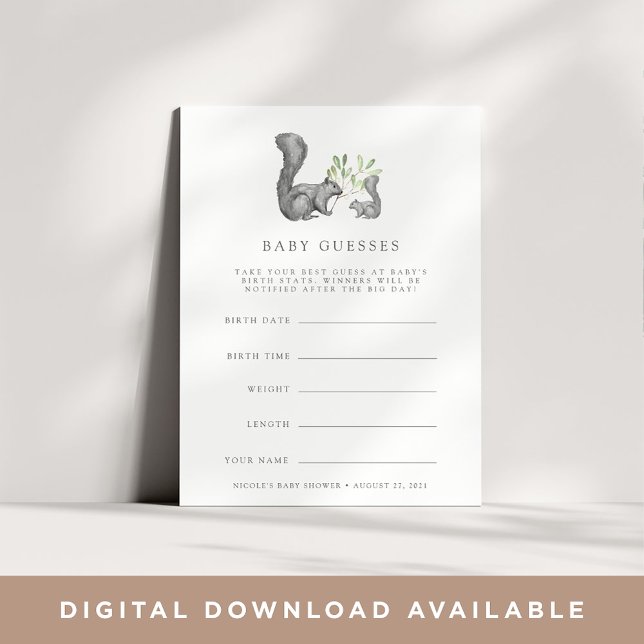 Skogsvänliga babyskor Gammakort Inbjudningar (Skapare uppladdad)