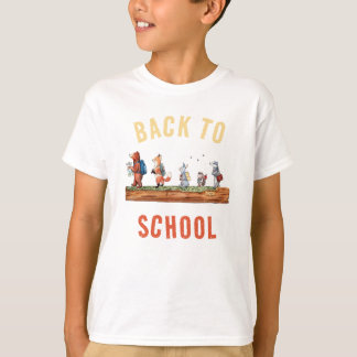 Skogsvänner Åter till skolan Akvarell T Shirt
