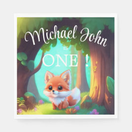Skogsvänner söta baby räv pappersservett