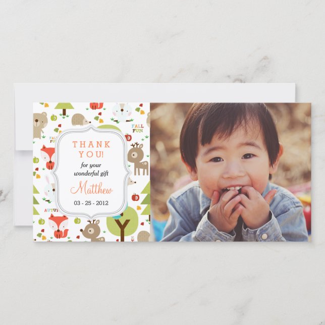 Skogsvännerna Foto på valfri Tillfälle Tack (Framsida)