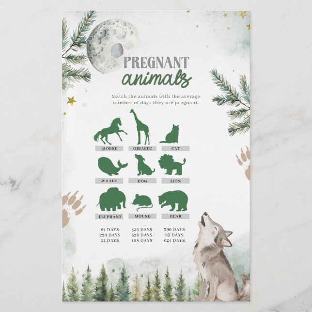 Skogsvarg Gravid Djur Spel (Framsida)