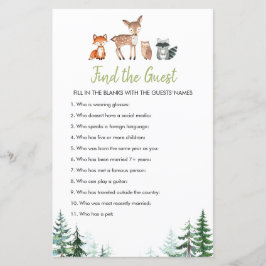 Skogsvärld Oh Pojke Baby Shower Hitta Gästen