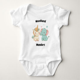Skogsväsen Enhörning & Elefant - Söta Vänner T Shirt