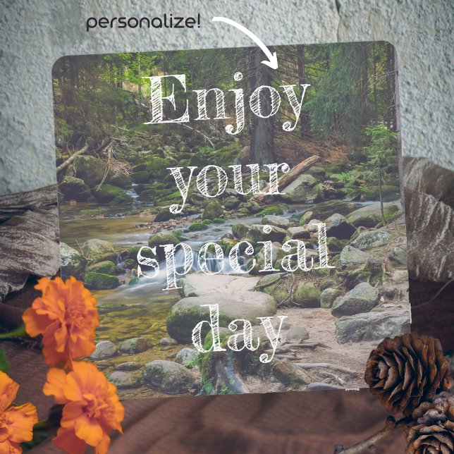 Skogsvattenfall Julkort (Skapare uppladdad)