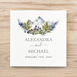 Skogsvattenfärgen Modern i Rustiga bergen Pappersservett