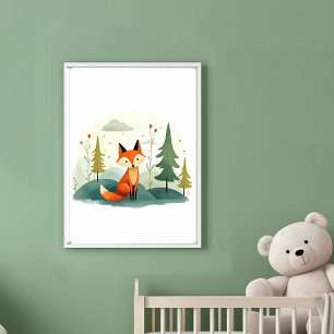 Skogsväxt Räv Poster