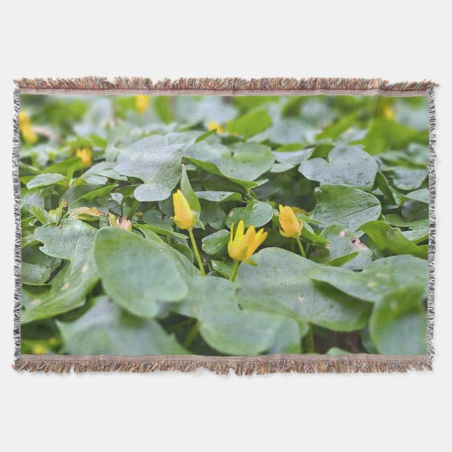 Skogsvilda blommor – botanisk naturfotografering filt (Framsidan)