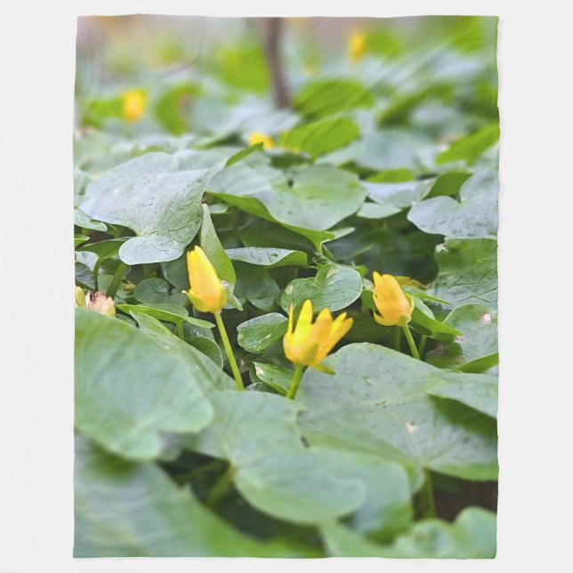 Skogsvildblommor – Botanisk Naturfotografering Fleecefilt (Framsidan)