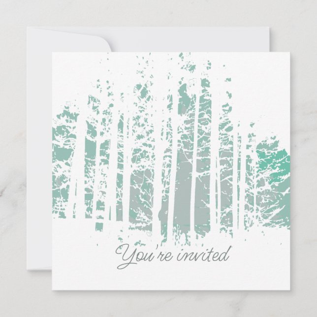 Skogsvilderness utomhus Park Birthday Inbjudningar (Baksida)