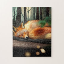 Skogsvixen vid vila Fox Cute Forest