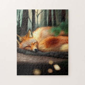 Skogsvixen vid vila Fox Cute Forest Pussel