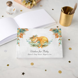 Skogsvulp | Skogsdjur Baby Shower Gästböcker