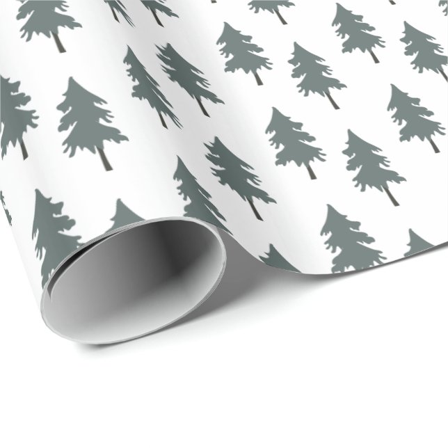 Skogträd. Ökenliv. går w-rävkortet Presentpapper (Rullad Hörn)