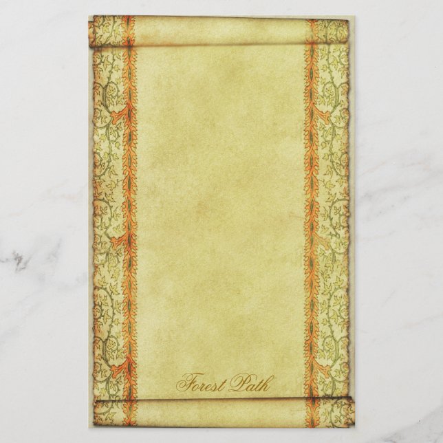 Skogväg - medeltida brevpapper (Framsida)