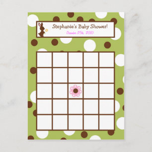 Skogvänner Bunny med skrivbart Bingo Card Inbjudan Vykort