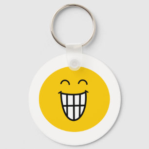Skoja runt om smiley face nyckelring