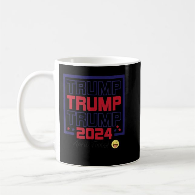 Skojja April-skoldagen Pro Trump 2024 Pro Biden T  Kaffemugg (Vänster)