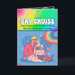 Skojja Gay Cruise Birthday,Anpassningsbar Friends  Kort<br><div class="desc">Gay Cruise skojjar hälsningskort. Det här är ett förfalskat Gay Cruise-reservationskort, men är faktiskt en söt skojja från födelsedagstonens fantastisk, party vänner eller hans flickvän. Det är både roligt och sött. Var bara redo med din mobil för att fånga allt roligt ansikte. Skratt är den bästa gåvan, efter er ovärderliga...</div>